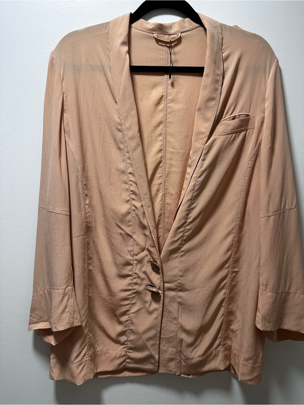 Etro Milano Silk Peach Blush Jacket